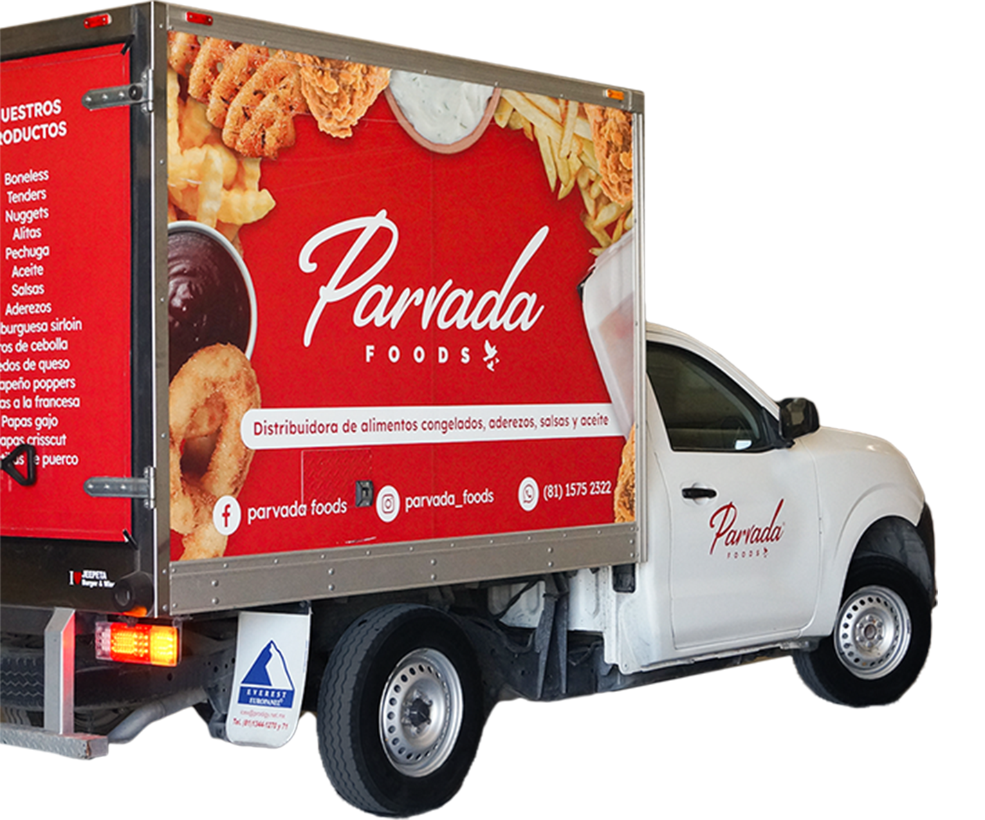 Camión de entregas Parvada Foods